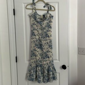 NEW Cream and Blue Floral Dress